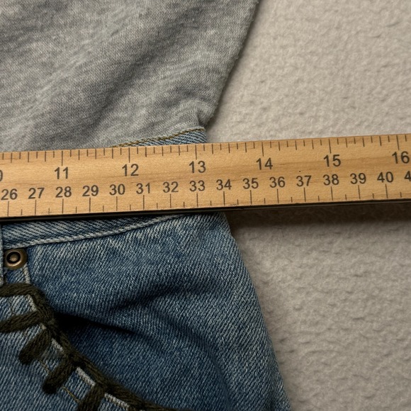 VTG 90s Ultra Pink Romper Womens Sz M Gray Sweatshirt Denim Mini Skirt Y2K - Picture 9 of 12